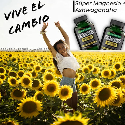 ASHWAGANDA + MAGNESIO RENUEVA TU ENERGIA, TRANSFORMA TU BIENESTAR